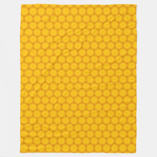Couverture Polaire Mandala Bohème Jaune (Devant)