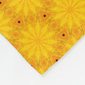 Couverture Polaire Mandala Bohème Jaune (Coin)