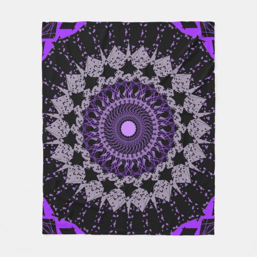 Couverture Polaire Mandala circulaire (Devant)
