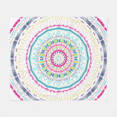 Couverture Polaire mandala coloré (Devant (Horizontal))
