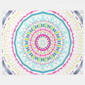 Couverture Polaire mandala coloré (Devant (Horizontal))