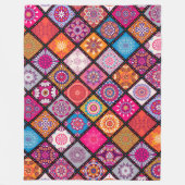 Couverture Polaire Mandala coloré (Devant)