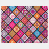 Couverture Polaire Mandala coloré (Devant (Horizontal))