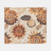 Couverture Polaire Mandala d'automne de la Terre (Devant (Horizontal))