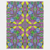 Couverture Polaire Mandala de clown coloré (Devant)
