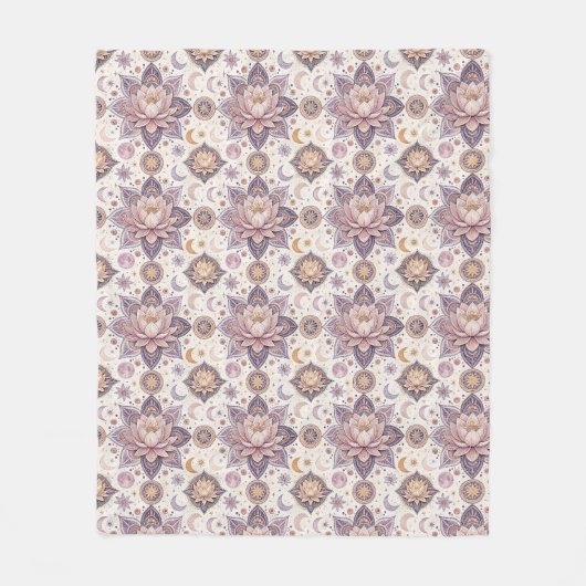 Couverture Polaire Mandala de lotus céleste motif de conception spiri (Devant)