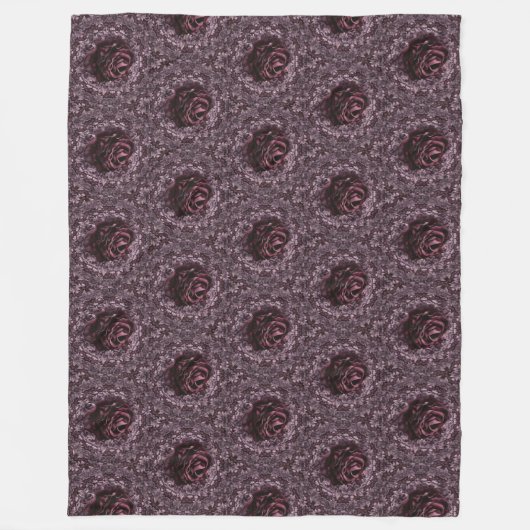 Couverture Polaire Mandala de rose (Devant)