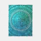 Couverture Polaire Mandala de turquoise (Devant)
