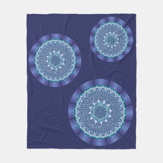 Couverture Polaire Mandala d'Eau (Devant)