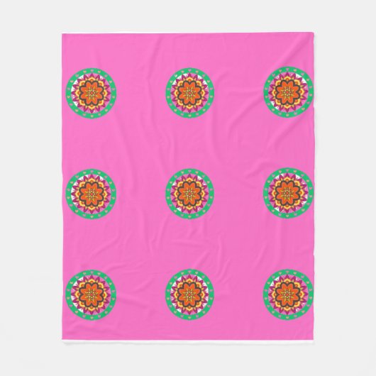 Couverture Polaire Mandala design blanket (Devant)