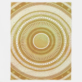 Couverture Polaire Mandala d'or et de paillettes (Devant)