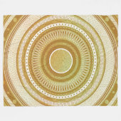 Couverture Polaire Mandala d'or et de paillettes (Devant (Horizontal))