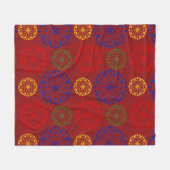 Couverture Polaire Mandala enneigé à texture simple (Devant (Horizontal))