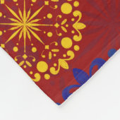 Couverture Polaire Mandala enneigé à texture simple (Coin)