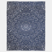 Couverture Polaire Mandala Floral Argent (Devant)