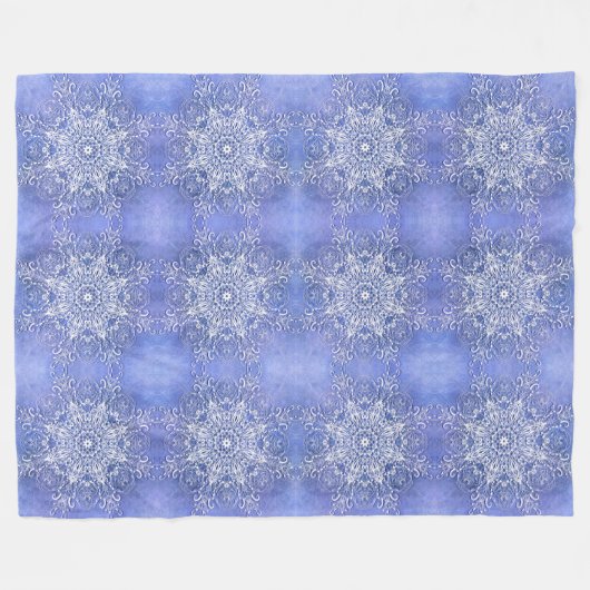 Couverture Polaire Mandala. floral ethnique (Devant (Horizontal))