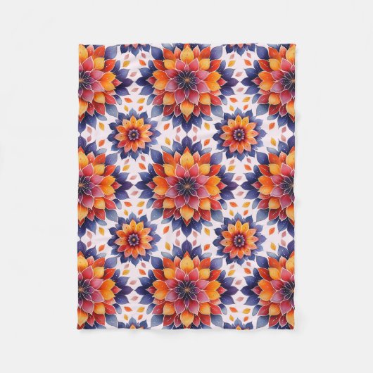 Couverture Polaire Mandala florale (Devant)