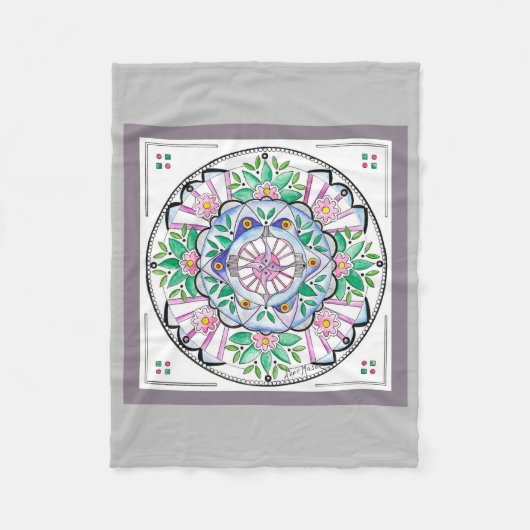 Couverture Polaire Mandala Floribunda (Devant)