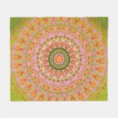 Couverture Polaire Mandala heureux de hippie (Devant (Horizontal))