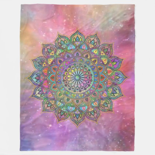 Couverture Polaire Mandala Inde Style 1 (Devant)