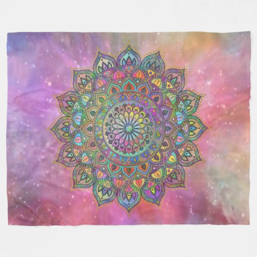 Couverture Polaire Mandala Inde Style 1 (Devant (Horizontal))