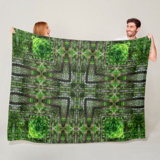 Couverture Polaire Mandala indigène d'esprit de forêt d'Abanaki