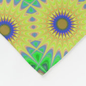 Couverture Polaire Mandala jaune de fleur (Coin)