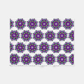 Couverture Polaire Mandala Motif 02 en violet (Devant (Horizontal))