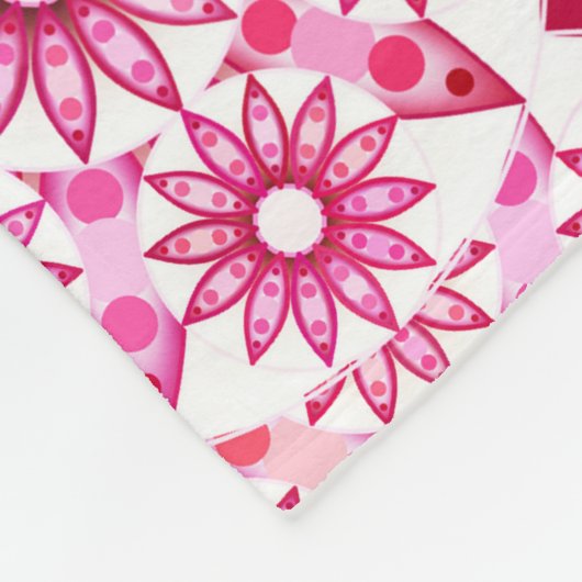 Couverture Polaire Mandala Motif dans les tons rose, marron (Coin)