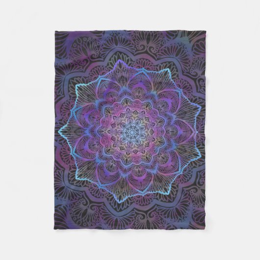 Couverture Polaire Mandala Mystic Bloom (Devant)
