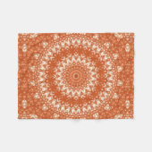 Couverture Polaire Mandala orange. (Devant (Horizontal))