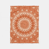 Couverture Polaire Mandala orange. (Devant)