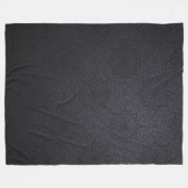 Couverture Polaire Mandala ornementale de luxe noir (Devant (Horizontal))