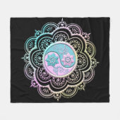Couverture Polaire Mandala Pastel (Devant (Horizontal))
