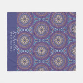 Couverture Polaire Mandala Purple (Devant (Horizontal))