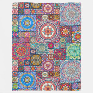 Couverture Polaire Mandala Quilt Motif