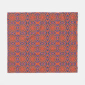 Couverture Polaire Mandala Retro Orange Hipster Decor (Devant (Horizontal))