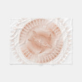 Couverture Polaire Mandala rose Gold White Turtle (Devant (Horizontal))