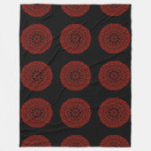 Couverture Polaire Mandala rouge (Devant)