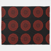 Couverture Polaire Mandala rouge (Devant (Horizontal))