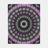 Couverture Polaire Mandala Tribal Celtique (Rose) (Devant)