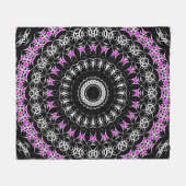 Couverture Polaire Mandala Tribal Celtique (Rose) (Devant (Horizontal))
