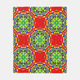 Couverture Polaire Mandala Tribal : Illustration Vintage et transpare