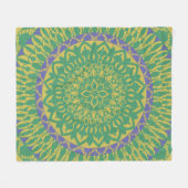 Couverture Polaire Mandala vert (Devant (Horizontal))