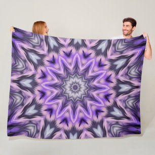 Couverture Polaire Mandala violette Lilac