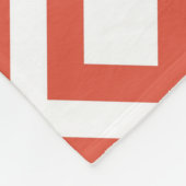 Couverture Polaire Mander orange et blanc (Coin)