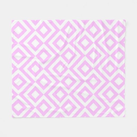 Couverture Polaire Mander rose et blanc (Devant (Horizontal))