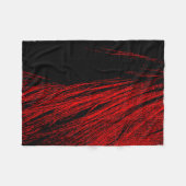 Couverture Polaire Mane de Cheval Rouge Blanche en polaire Abstraite (Devant (Horizontal))
