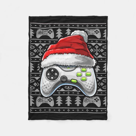 Couverture Polaire Manège vidéo de Noël laid Gam de Noël (Devant)