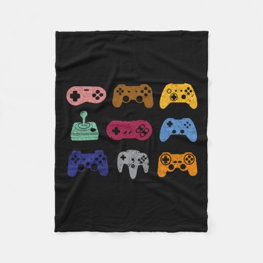 Couverture Polaire Manette de jeu vidéo de commande de jeu rétro (Devant)